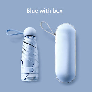 2023 Mini Capsule Umbrella Light Sunny Rainy Umbrella Women Anti-UV Sunshade Umbrella Pocket Sunscreen Umbrella Portable
