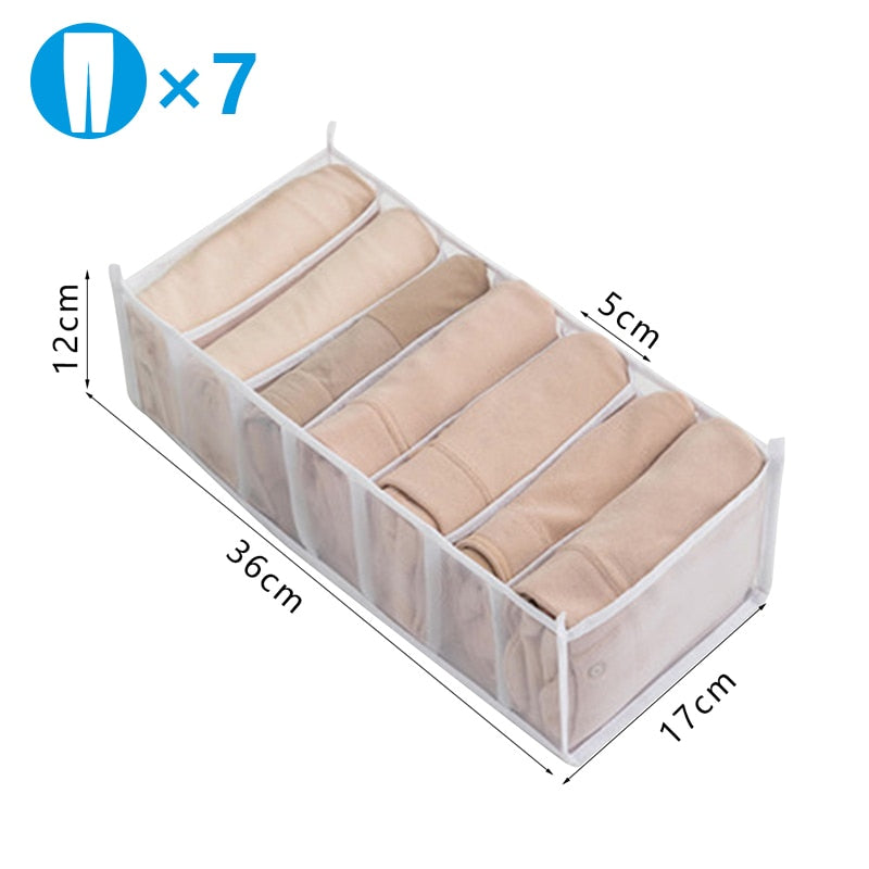 Clothes Organizer Jeans Storage Box Organizer Box Wardrobe Clothes Storage Box with Compartments Socks Underwears Bras Storage