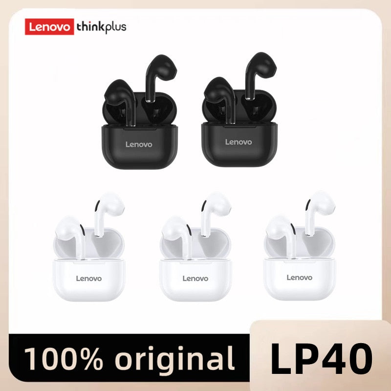 Original Lenovo lp40 Bluetooth Earphone 5.0 Immersive Sound HIFI TWS With Microphone Touch Control For Long Standby Time Motion