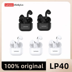 Original Lenovo lp40 Bluetooth Earphone 5.0 Immersive Sound HIFI TWS With Microphone Touch Control For Long Standby Time Motion