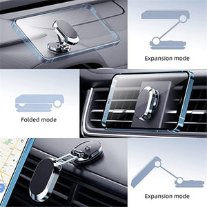 Foldable Magnetic Phone Holder in Car GPS Air Vent Mount Magnet CellPhone Stand Portable Car Mobile Support For iPhone 13 Xiaomi