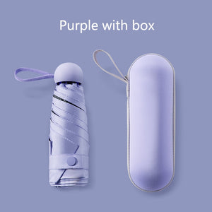 2023 Mini Capsule Umbrella Light Sunny Rainy Umbrella Women Anti-UV Sunshade Umbrella Pocket Sunscreen Umbrella Portable