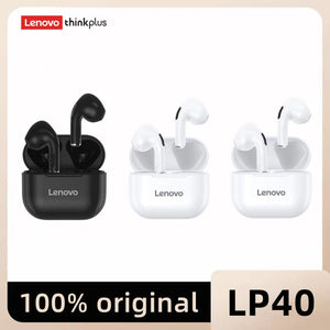 Original Lenovo lp40 Bluetooth Earphone 5.0 Immersive Sound HIFI TWS With Microphone Touch Control For Long Standby Time Motion