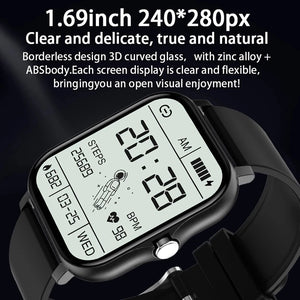 2022 New Smart Watch Men Full Touch Screen Sport Fitness Watch IP67 Waterproof Bluetooth call For Android ios smartwatch Men+Box