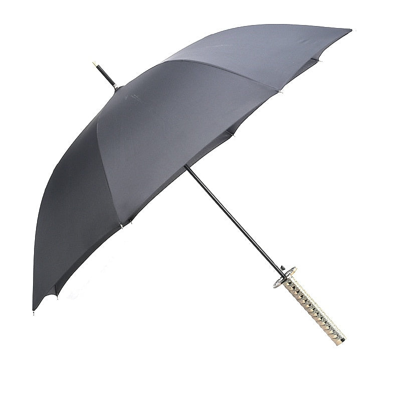 Men&#39;s Cartoon Long Handle Umbrella, Fiber, Eye And Rain, Creative Personality, Samurai Sword Umbrella, Male