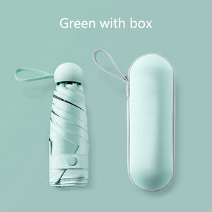 2023 Mini Capsule Umbrella Light Sunny Rainy Umbrella Women Anti-UV Sunshade Umbrella Pocket Sunscreen Umbrella Portable