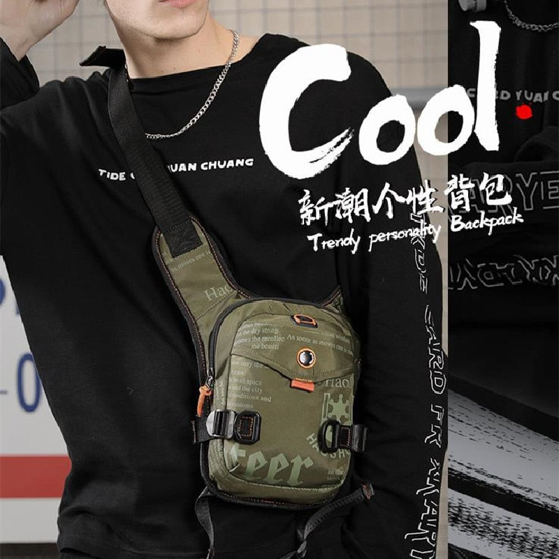 Waterproof Nylon Men's Messenger Bags Multifunction Men Shoulder Bag Outdoor Sports Travel Sling Male Crossbody Chest Fanny Pack