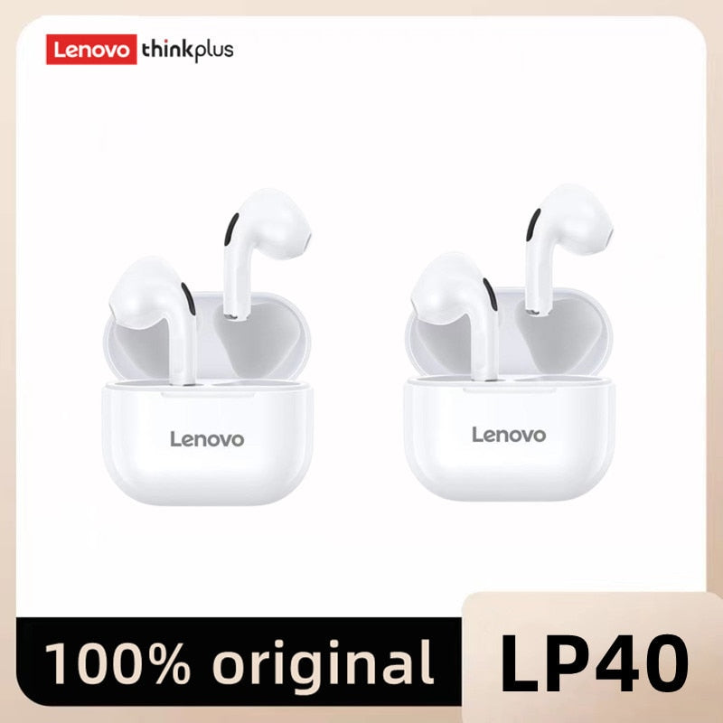 Original Lenovo lp40 Bluetooth Earphone 5.0 Immersive Sound HIFI TWS With Microphone Touch Control For Long Standby Time Motion