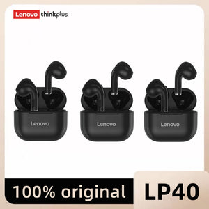 Original Lenovo lp40 Bluetooth Earphone 5.0 Immersive Sound HIFI TWS With Microphone Touch Control For Long Standby Time Motion