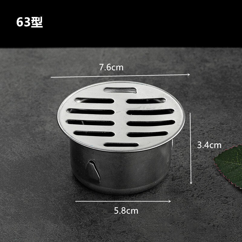 Stainless Steel Bathroom Drain Cover Hair Catcher Balcony Drainage Stopper Plug Garden Outdoor Roof Anti-blocking Floor Strainer