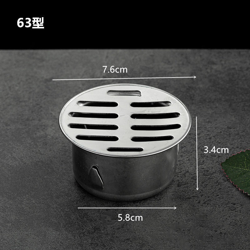 Stainless Steel Bathroom Drain Cover Hair Catcher Balcony Drainage Stopper Plug Garden Outdoor Roof Anti-blocking Floor Strainer