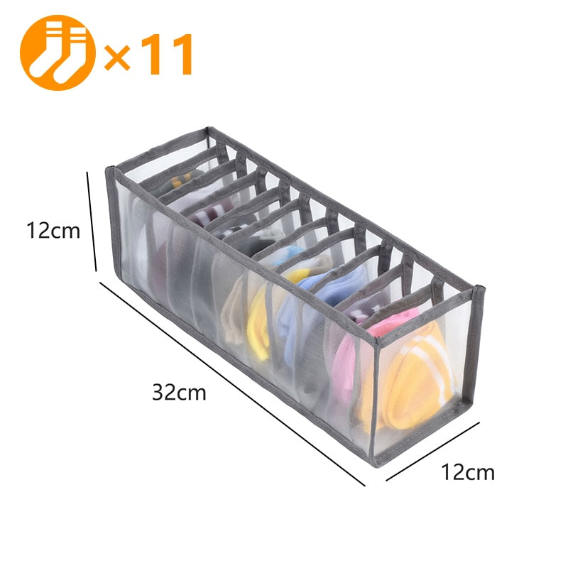 Clothes Organizer Jeans Storage Box Organizer Box Wardrobe Clothes Storage Box with Compartments Socks Underwears Bras Storage