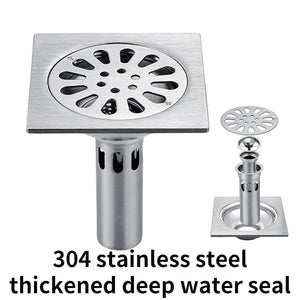 Shower Drain Thick Stainless Steel Floor Drain Ordinary Bathroom Toilet Kitchen Balcony Dedicated To prevent odor BaIDaiMoDeng
