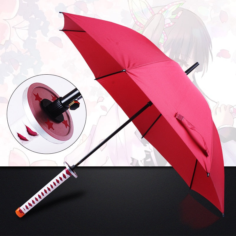 16 Bones Automatically Open Long Handle Windproof Samurai Sword Umbrella Japanese Ninja-like Sun and Rain Straight Umbrella