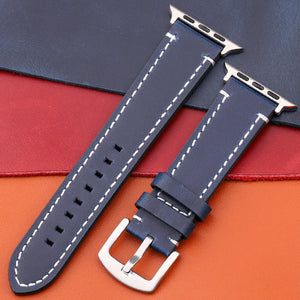Genuine Leather Strap For Apple Watch Band Serie 7 6 5 4 Se Bracelet 44mm 45mm 40mm 41mm 42mm 38mm Women Men Iwatch Watchband