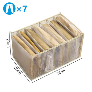 Clothes Organizer Jeans Storage Box Organizer Box Wardrobe Clothes Storage Box with Compartments Socks Underwears Bras Storage