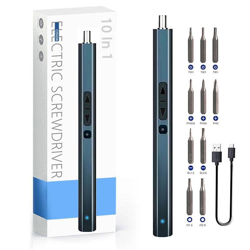 Manual Screwdriver USB Charging Portable Mini Electric Screwdriver Cordless Drill Magnetic Screw Repair KitMagnetic