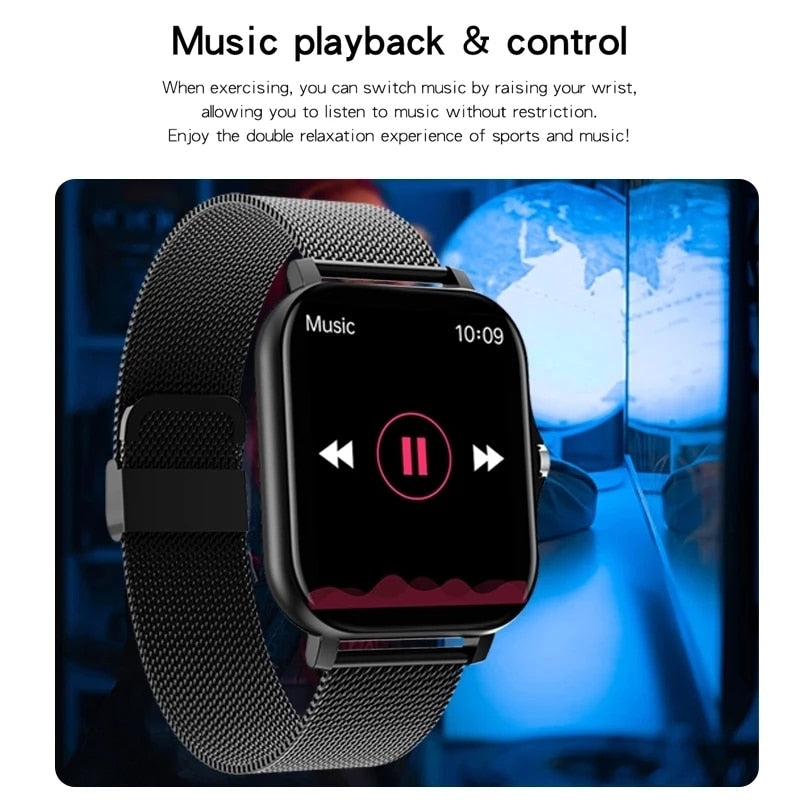 2022 New Smart Watch Men Full Touch Screen Sport Fitness Watch IP67 Waterproof Bluetooth call For Android ios smartwatch Men+Box