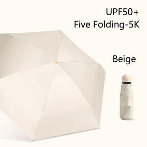2023 Mini Capsule Umbrella Light Sunny Rainy Umbrella Women Anti-UV Sunshade Umbrella Pocket Sunscreen Umbrella Portable