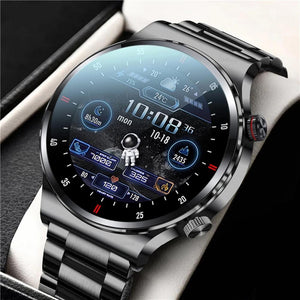 HW20 Creative Electronic Watch IP67 Waterproof Touch Control Round Digital Wristwatch Sedentary-Reminder