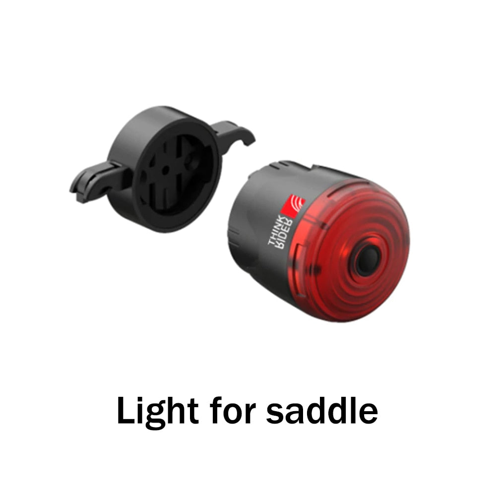 ThinkRider  Cycling Taillight Bicycle Smart Auto Brake Sensing Light IPx6 Waterproof LED Charging Bike Rear Light