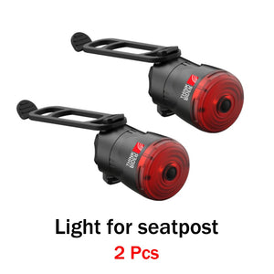 ThinkRider  Cycling Taillight Bicycle Smart Auto Brake Sensing Light IPx6 Waterproof LED Charging Bike Rear Light