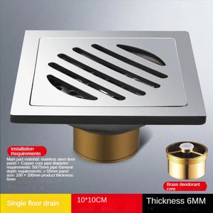 Shower Drain Thick Stainless Steel Floor Drain Ordinary Bathroom Toilet Kitchen Balcony Dedicated To prevent odor BaIDaiMoDeng