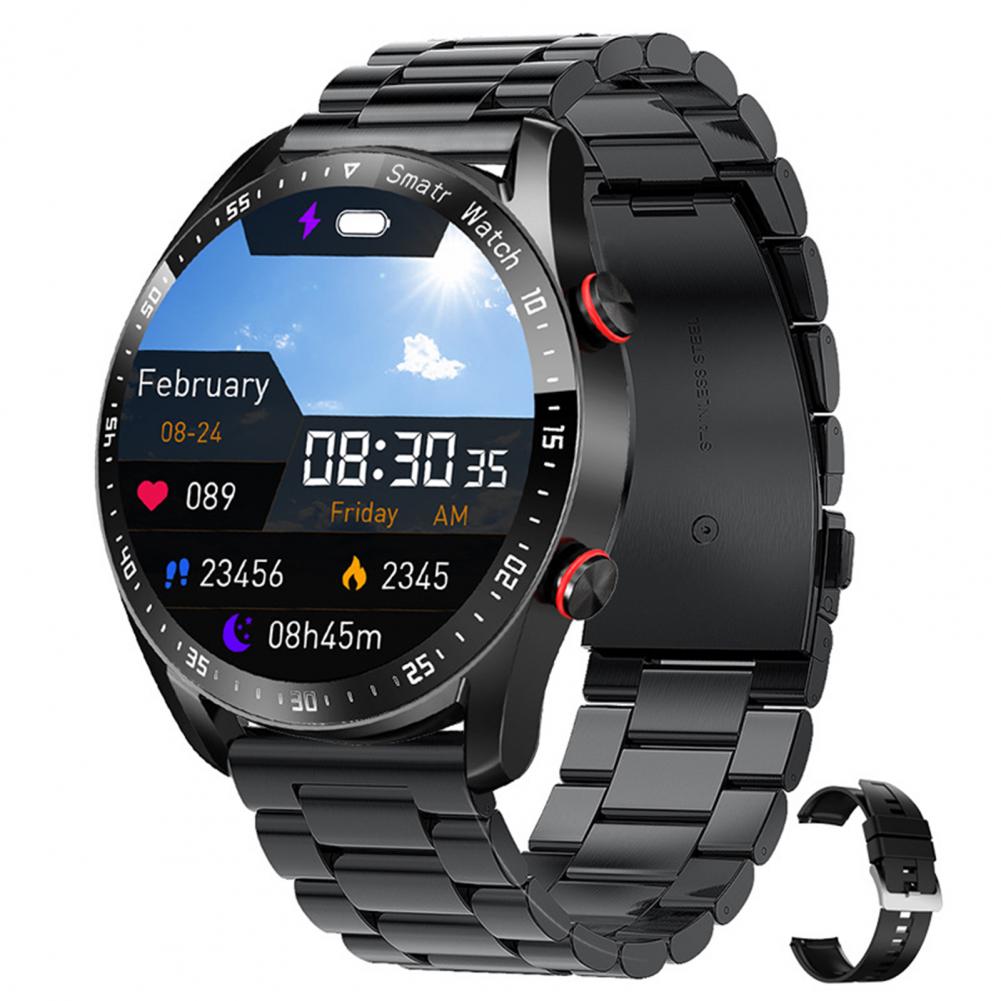 HW20 Creative Electronic Watch IP67 Waterproof Touch Control Round Digital Wristwatch Sedentary-Reminder
