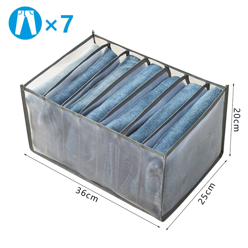 Clothes Organizer Jeans Storage Box Organizer Box Wardrobe Clothes Storage Box with Compartments Socks Underwears Bras Storage