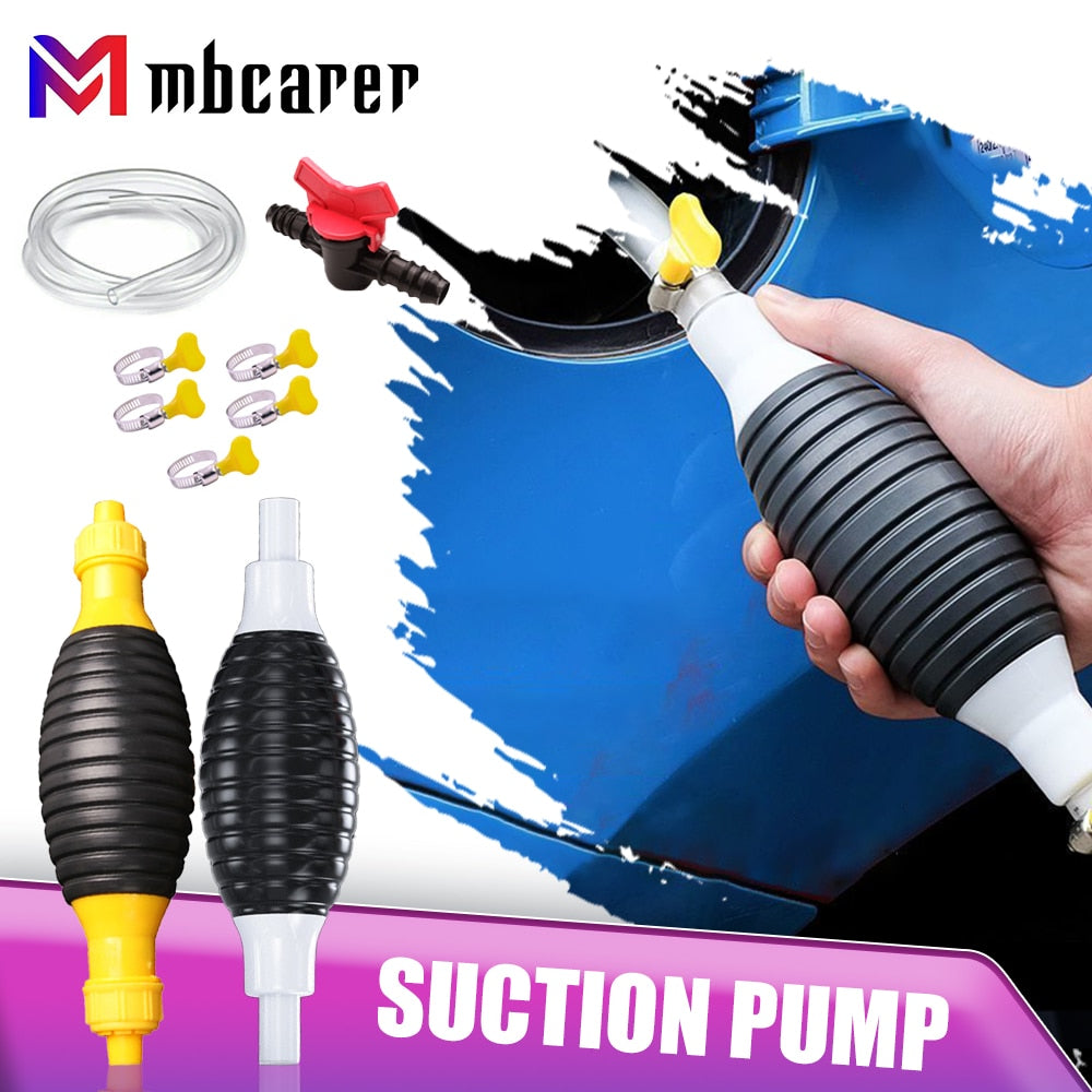 Hand Fuel Pump Car Fuel Tank Sucker Oil Transfer Fuel Pump Petrol Diesel Liquid Manual Pump Syphon Fuel Saver for Car Oil