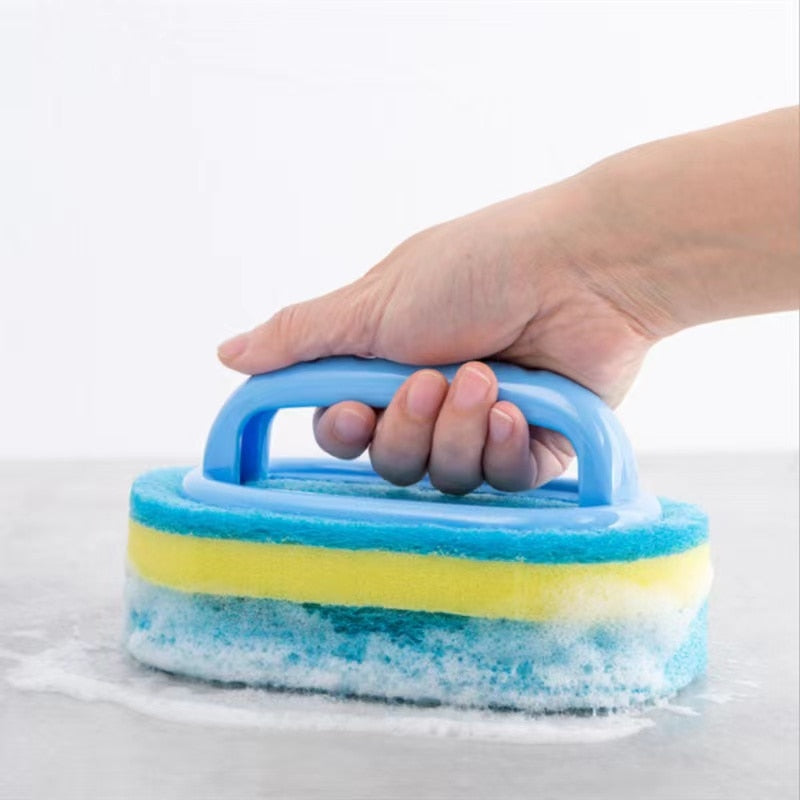 Multi-function Durable Cleaning Brush Kitchen Bathroom Toilet Cleaning Bath Brush Sponge Brush Bathtub Tools Cleaning Tools