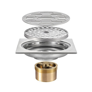Shower Drain Thick Stainless Steel Floor Drain Ordinary Bathroom Toilet Kitchen Balcony Dedicated To prevent odor BaIDaiMoDeng