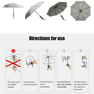 Fully Automatic Umbrella Japanese Samurai Sword Knife Umbrella Strong Luxury Business Male Large Flat Lightweight Umbrellas