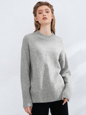 Aachoae Autumn Winter Women Knitted Turtleneck Wool Sweaters 2022 Casual Basic Pullover Jumper Batwing Long Sleeve Loose Tops