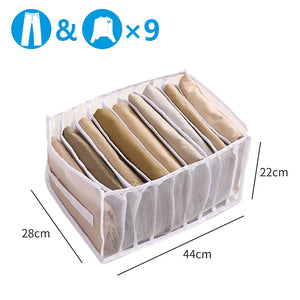 Clothes Organizer Jeans Storage Box Organizer Box Wardrobe Clothes Storage Box with Compartments Socks Underwears Bras Storage