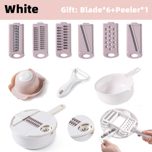 12 In 1 Multi-Function Vegetable Chopper Carrots Potatoes Manually Cut Shred Slicer Radish Grater Kitchen Tools Vegetable Cutter