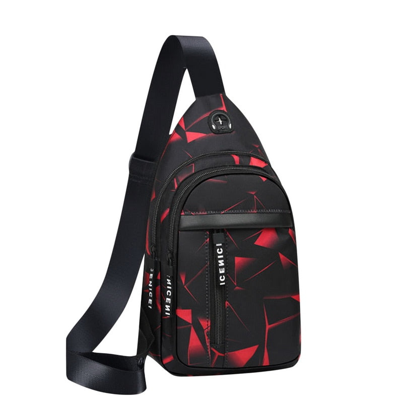 Travel Men&#39;s Crossbody Bags USB Chest Bag Designer Messenger Bag Leather Shoulder Bags Diagonal Package New Back Pack