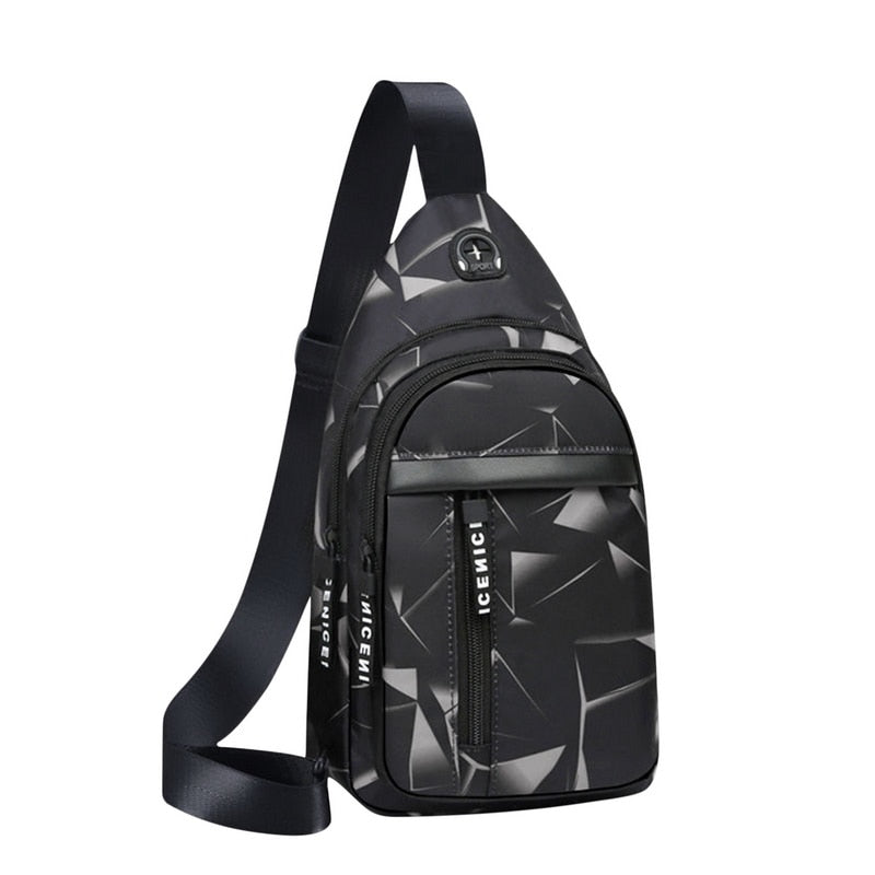 Travel Men&#39;s Crossbody Bags USB Chest Bag Designer Messenger Bag Leather Shoulder Bags Diagonal Package New Back Pack