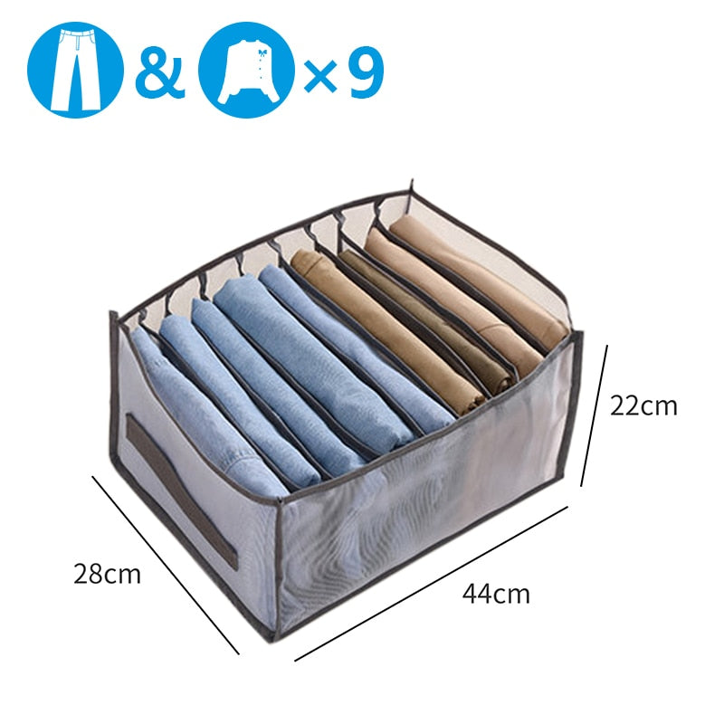 Clothes Organizer Jeans Storage Box Organizer Box Wardrobe Clothes Storage Box with Compartments Socks Underwears Bras Storage
