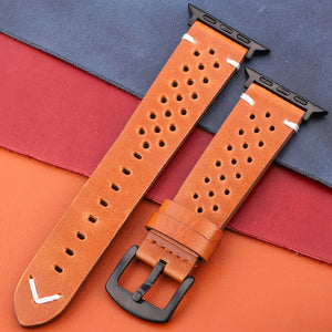 Genuine Leather Strap For Apple Watch Band Serie 7 6 5 4 Se Bracelet 44mm 45mm 40mm 41mm 42mm 38mm Women Men Iwatch Watchband