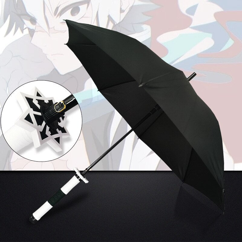 16 Bones Automatically Open Long Handle Windproof Samurai Sword Umbrella Japanese Ninja-like Sun and Rain Straight Umbrella