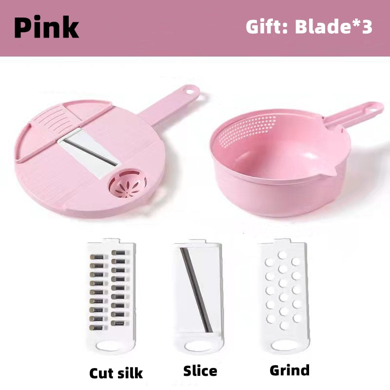 12 In 1 Multi-Function Vegetable Chopper Carrots Potatoes Manually Cut Shred Slicer Radish Grater Kitchen Tools Vegetable Cutter