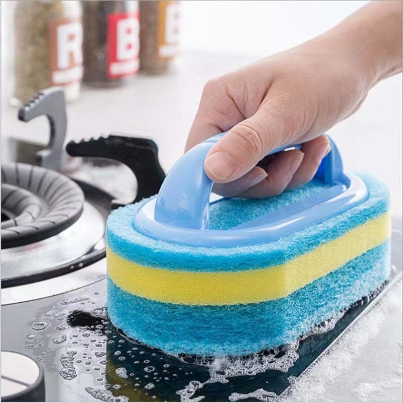 Multi-function Durable Cleaning Brush Kitchen Bathroom Toilet Cleaning Bath Brush Sponge Brush Bathtub Tools Cleaning Tools