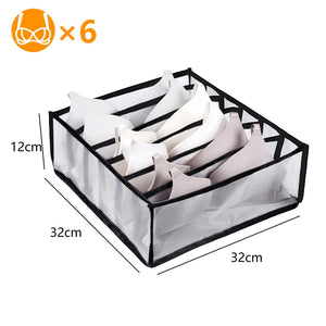 Clothes Organizer Jeans Storage Box Organizer Box Wardrobe Clothes Storage Box with Compartments Socks Underwears Bras Storage