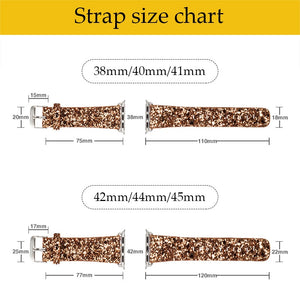 Leather Strap for Apple Watch Band Ultra 49mm 38mm 40mm Women 42mm 44mm 41mm 45mm Glitter Bracelet i Watch Series 7 8 6 5 4 3 2