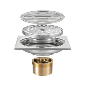 Shower Drain Thick Stainless Steel Floor Drain Ordinary Bathroom Toilet Kitchen Balcony Dedicated To prevent odor BaIDaiMoDeng