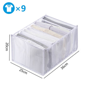 Clothes Organizer Jeans Storage Box Organizer Box Wardrobe Clothes Storage Box with Compartments Socks Underwears Bras Storage