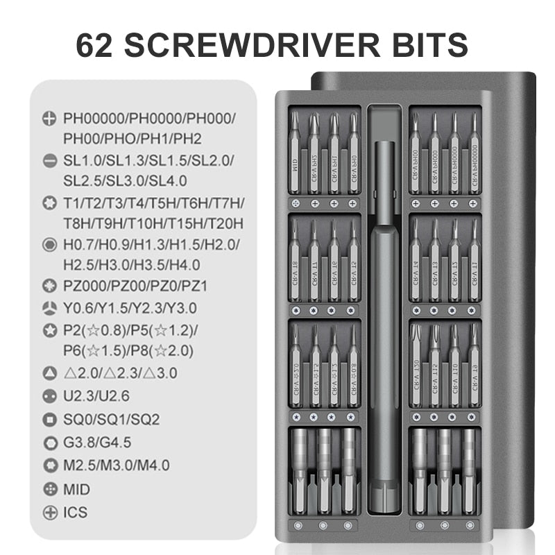 Screwdriver Set Magnetic Screw Driver Kit Bits Xiaomi Iphone Computer Tri Wing Torx Hand Tools Manual Woodworking Tools