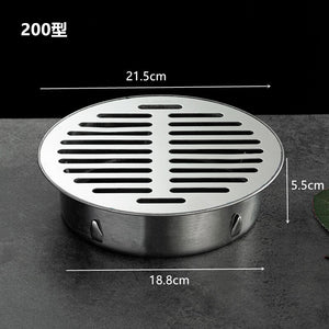 Stainless Steel Bathroom Drain Cover Hair Catcher Balcony Drainage Stopper Plug Garden Outdoor Roof Anti-blocking Floor Strainer