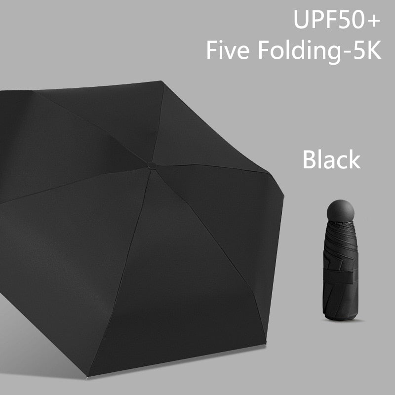 2023 Mini Capsule Umbrella Light Sunny Rainy Umbrella Women Anti-UV Sunshade Umbrella Pocket Sunscreen Umbrella Portable